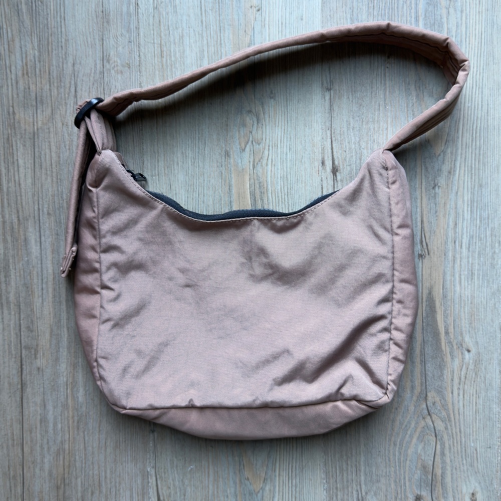 BAGGU Tan mauve and Black Shoulder Bag